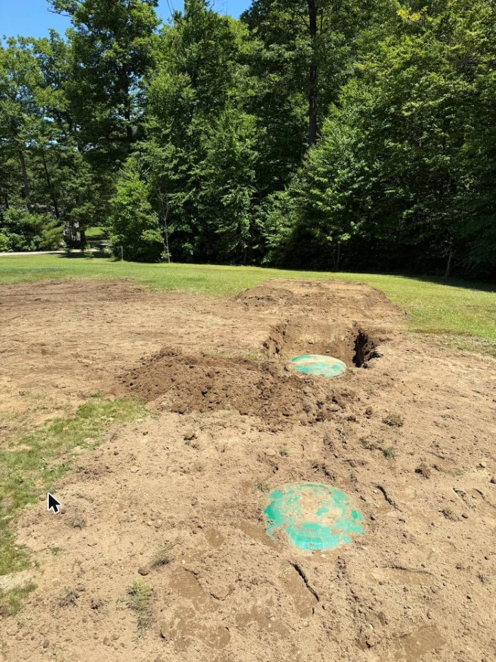 Completed septic system installation